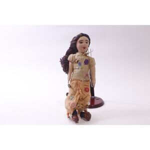 Antique, Folk Art, Cloth Doll, Female, 12", Hand Made, Rag Doll ~ 251227-WH 1254